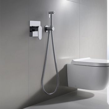 Гигиенический душ со смесителем Aquatek Оберон AQ1219CR Хром — фото 3, Гигиенические души