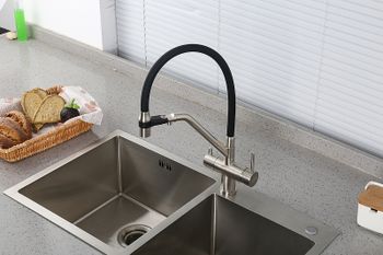 Смеситель для кухни Gappo G4398-85 Сатин Черный — фото 6, Смесители для кухни