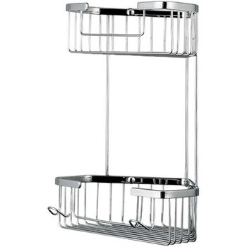 Полка корзина Frap F351-1 угловая Хром — фото 1, Полки для ванной и душа