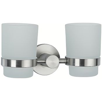 Стакан для зубных щеток Frap F301 F30108 двойной Сатин — фото 1, Стаканы для зубных щеток