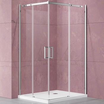 Душевой уголок Vincea Dice 90x90 VSS-4D900CL профиль Хром стекло прозрачное — фото 1, Квадратные душевые уголки