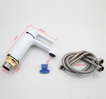 Смеситель для раковины Frap H41 F1041 Белый Хром — фото 6, Смесители для раковины