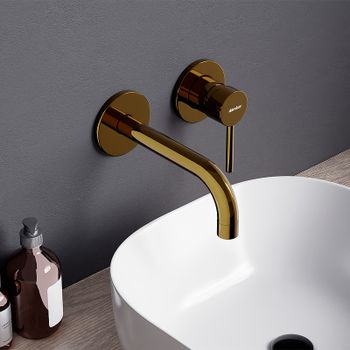 Смеситель для раковины Damixa Scandinavian Pure 360260600 Золото — фото 3, Смесители для раковины