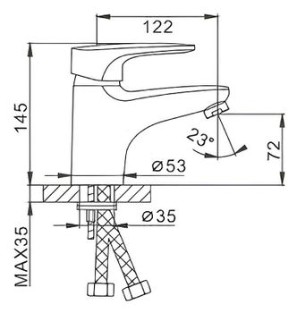 Смеситель для раковины Frap H68 F1068 Хром — фото 10, Смесители для раковины