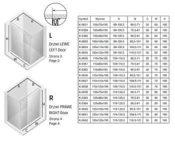 Душевой уголок New Trendy New Soleo Chrome 120х110 K-0641 профиль Хром стекло прозрачное — фото 8, Прямоугольные душевые уголки