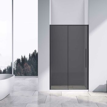 Душевая дверь Vincea Slim-N 120 VDS-4SN120CGB профиль Черный стекло тонированное — фото 2, Раздвижные душевые двери