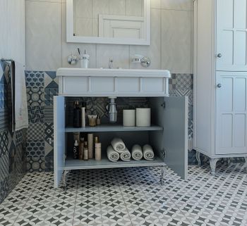 Тумба под раковину Caprigo Borgo 80 33412CH-B231 Белая матовая — фото 3, Тумбы под раковину