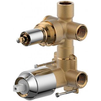 Скрытая часть для смесителя Bravat Built-in D982CP-B-RUS G 1/2 — фото 1, Комплектующие для душевого оборудования