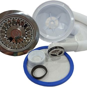 Слив-перелив для кухонной мойки ZorG Granit W 3 Хром — фото 1, Сливы-переливы