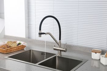 Смеситель для кухни Gappo G4398-85 Сатин Черный — фото 10, Смесители для кухни