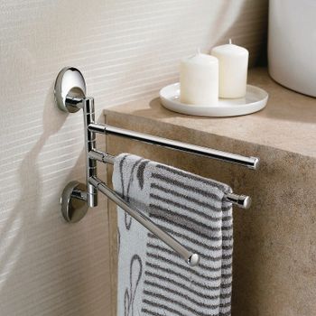 Полотенцедержатель Haiba HB1613 тройной поворотный Хром — фото 2, Полотенцедержатели