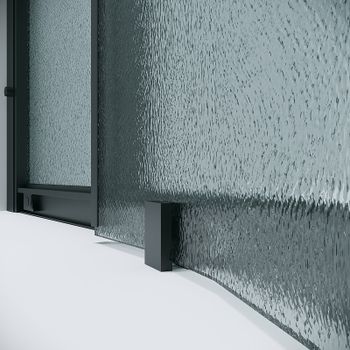 Душевой уголок Grossman Cosmo 90х90 301.K33.02.9090.21.02 профиль Черный матовый стекло шиншилла — фото 7, Душевые уголки четверть круга