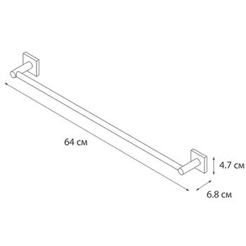 Полотенцедержатель Fixsen Lux Chrome FX-15001A Хром — фото 3, Полотенцедержатели