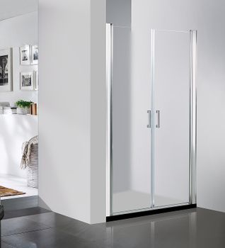 Душевая дверь в нишу River Suez 60 МТ 10000006432 профиль Матовый хром стекло матовое — фото 1, Распашные душевые двери