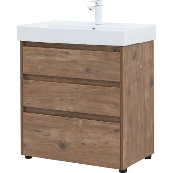 Тумба под раковину Aquanet Nova Lite 75 302474 Дуб рустикальный — фото 3, Тумбы под раковину