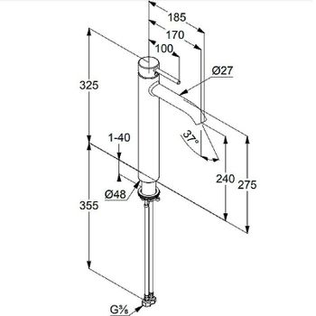 Смеситель для раковины Kludi Bozz 38286N076 Золото брашированное — фото 2, Смесители для раковины