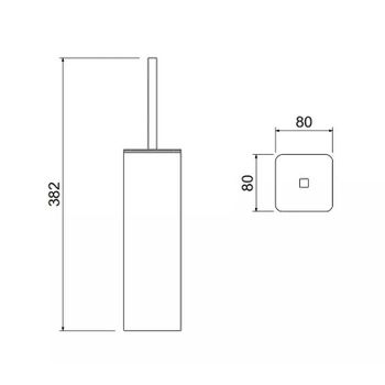 Ершик для унитаза Schein 9363BG Золото матовое — фото 2, Ершики для унитаза