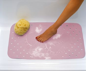 Коврик для ванны Ridder Plattfuss 38x72 67082 Розовый — фото 3, Коврики для ванной комнаты