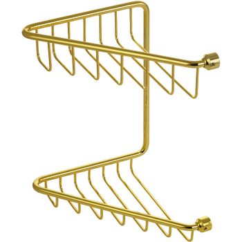 Товар: Полка корзина Migliore Complementi 22054 угловая Золото - фото 1 Полка корзина Migliore Complementi 22054 угловая Золото — фото 1, Полки для ванной и душа