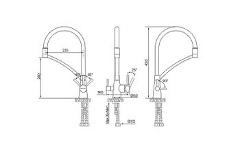 Смеситель для кухни Paulmark Siegen Si213111-G Золото — фото 7, Смесители для кухни
