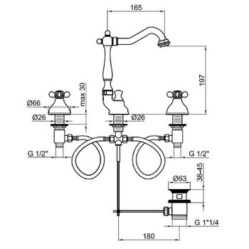 Смеситель для раковины Webert Ottocento OT750202015 Хром — фото 3, Смесители для раковины