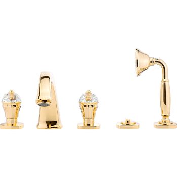 Смеситель на борт ванны Migliore Korona 27322 Золото — фото 2, Смесители на борт ванны