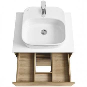 Тумба под раковину Aquaton Либерти 60 1A279401LYC70 подвесная Дуб эльвезия — фото 15, Тумбы под раковину