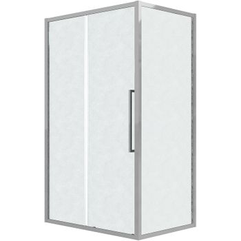 Душевой уголок Grossman Cosmo 120х90 120.K33.02.1290.10.02 профиль Хром стекло шиншилла — фото 1, Прямоугольные душевые уголки