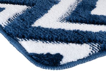 Коврик для ванной комнаты Fixsen River 800х500 FX-5004M Темно-синий — фото 4, Коврики для ванной комнаты