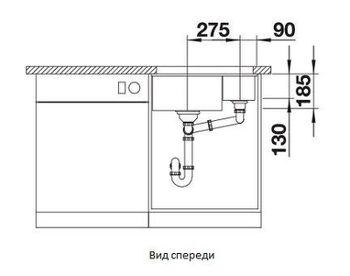 Кухонная мойка Blanco Subline 350/150-U 523741 Белая глянцевая — фото 8, Кухонные мойки