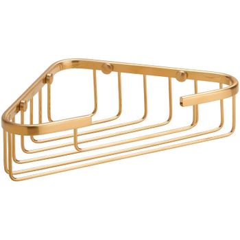 Полка корзина Bemeta Sablo 160208340 угловая Золото матовое — фото 1, Полки для ванной и душа