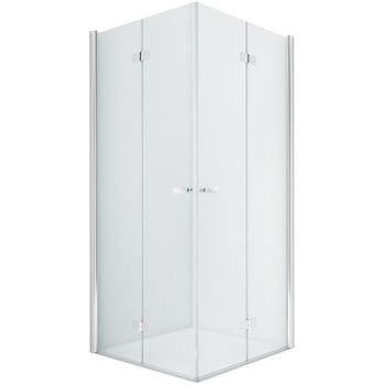 Душевой уголок New Trendy New Soleo Chrome 90х90 D-0149A/D-0153A профиль Хром стекло прозрачное — фото 1, Квадратные душевые уголки