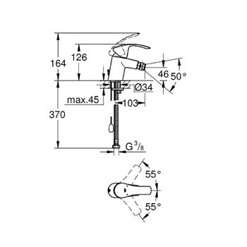 Смеситель для биде Grohe Eurosmart New 32927002 Хром — фото 4, Смесители для биде