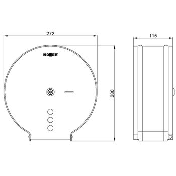 Диспенсер туалетной бумаги Nofer 05006.XL.B Хром — фото 2, Диспенсеры туалетной бумаги