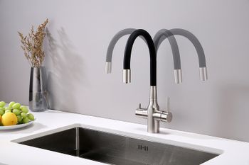 Смеситель для кухни Paulmark Salix Sa213419-NI Никель — фото 6, Смесители для кухни