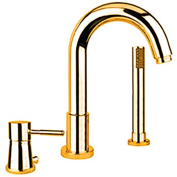 Смеситель на борт ванны Webert Rimini RI850701010 Золото — фото 1, Смесители на борт ванны