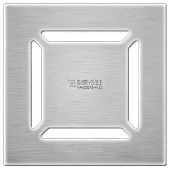 Душевой трап Berges Zentrum Norma 100x100 090462 с решеткой Хром матовый — фото 4, Трапы для душа