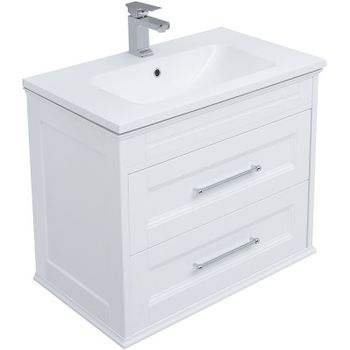 Тумба с раковиной Aquanet Бостон 80 260664 подвесная Белый матовый — фото 1, Тумбы с раковиной