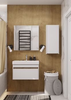 Тумба под раковину Aquaton Марти 70 1A267501MY010 подвесная Ясень шимо — фото 7, Тумбы под раковину