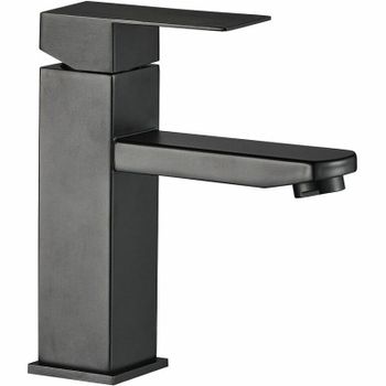 Смеситель для раковины WesnaArt Kubus KUB13-210Black Черный матовый — фото 1, Смесители для раковины