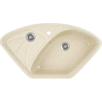 Кухонная мойка Domaci Бьелла DMC-10E GWS-10E-328 Бежевая — фото 1, Кухонные мойки