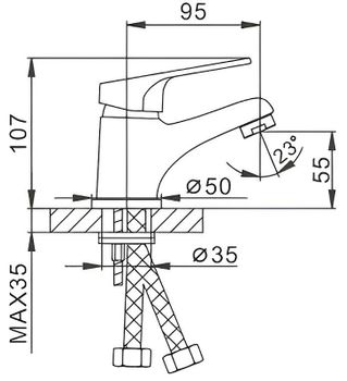 Смеситель для раковины Frap H16 F1016 Хром — фото 3, Смесители для раковины