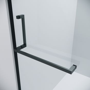 Душевая дверь Grossman Pragma 100 100.K33.03.100.21.00 профиль Черный матовый стекло прозрачное — фото 10, Распашные душевые двери