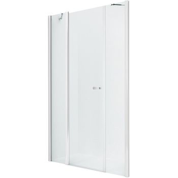 Душевая дверь New Trendy New Soleo Chrome 130 D-0173A профиль Хром стекло прозрачное — фото 1, Распашные душевые двери