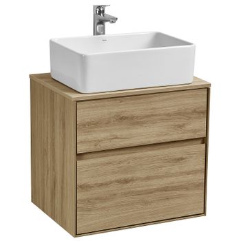 Тумба под раковину Aquaton Либерти 60 1A279401LYC70 подвесная Дуб эльвезия — фото 5, Тумбы под раковину