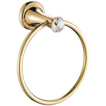 Кольцо для полотенец CeramaLux Valencia 88506G Золото — фото 1, Полотенцедержатели