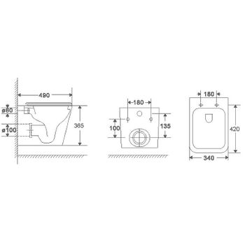 Унитаз WeltWasser Gelbach 043 GL-BL 10000011695 подвесной Черный глянцевый с сиденьем Микролифт — фото 2, Подвесные унитазы