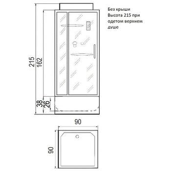 Душевая кабина River Tana 90x90 Б/К 10000003118 с поддоном — фото 7, Душевые кабины