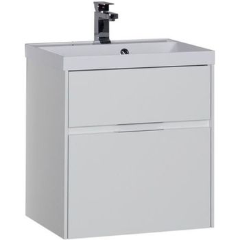 Тумба с раковиной Aquanet Латина 60 212833 подвесная Белая — фото 1, Тумбы с раковиной