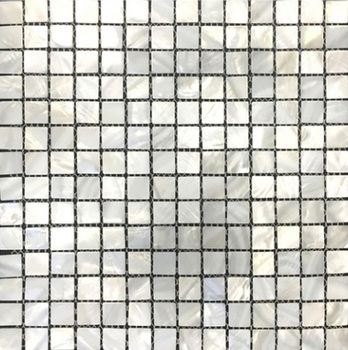 Стеклянная мозаика Orro Mosaic Glass Луна Shell (белая) 30х30 см — фото 1, Мозаика